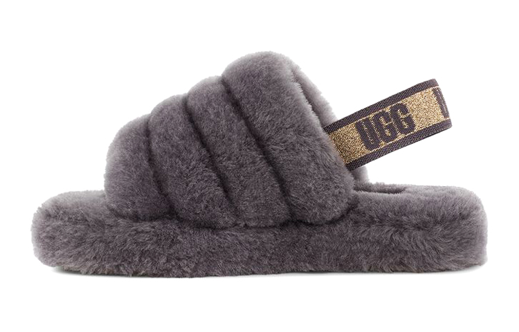 (Youth) UGG Fluff Yeah Slide 'Glitter Grey' 1116492K-SHA
