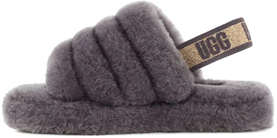 (Youth) UGG Fluff Yeah Slide 'Glitter Grey' 1116492K-SHA (Youth) UGG Fluff Yeah Slide 'Glitter Grey' 1116492K-SHA