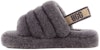 (JR) UGG Fluff Yeah Slide 'Glitter Grey' Kelabu Berkilau 1116492K-SHA