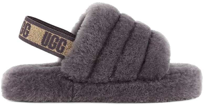 (JR) UGG Fluff Yeah Slide 'Glitter Grey' Kelabu Berkilau 1116492K-SHA Order (JR) UGG Fluff Yeah Slide 'Glitter Grey' Kelabu Berkilau 1116492K-SHA