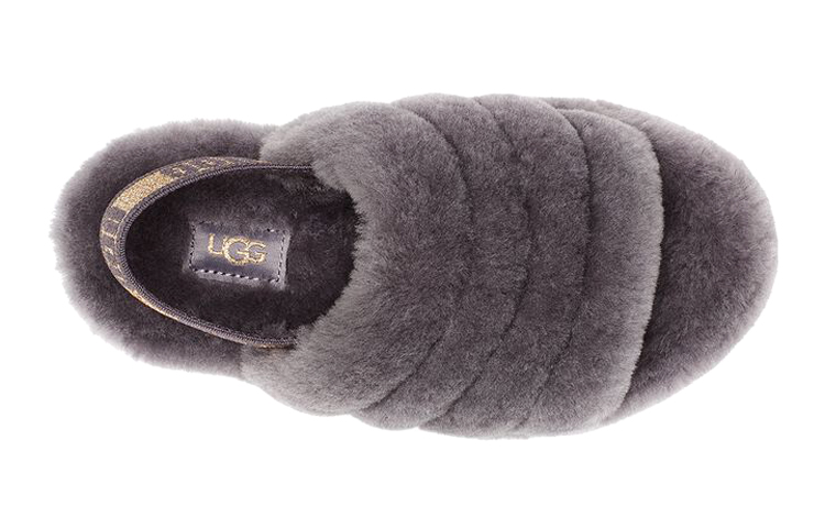 Shop (Youth) UGG Fluff Yeah Slide 'Glitter Grey' 1116492K-SHA