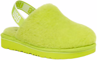 Shop 大童 UGG Fluff Yeah 輕便舒適 毛茸時髦涼鞋 綠色