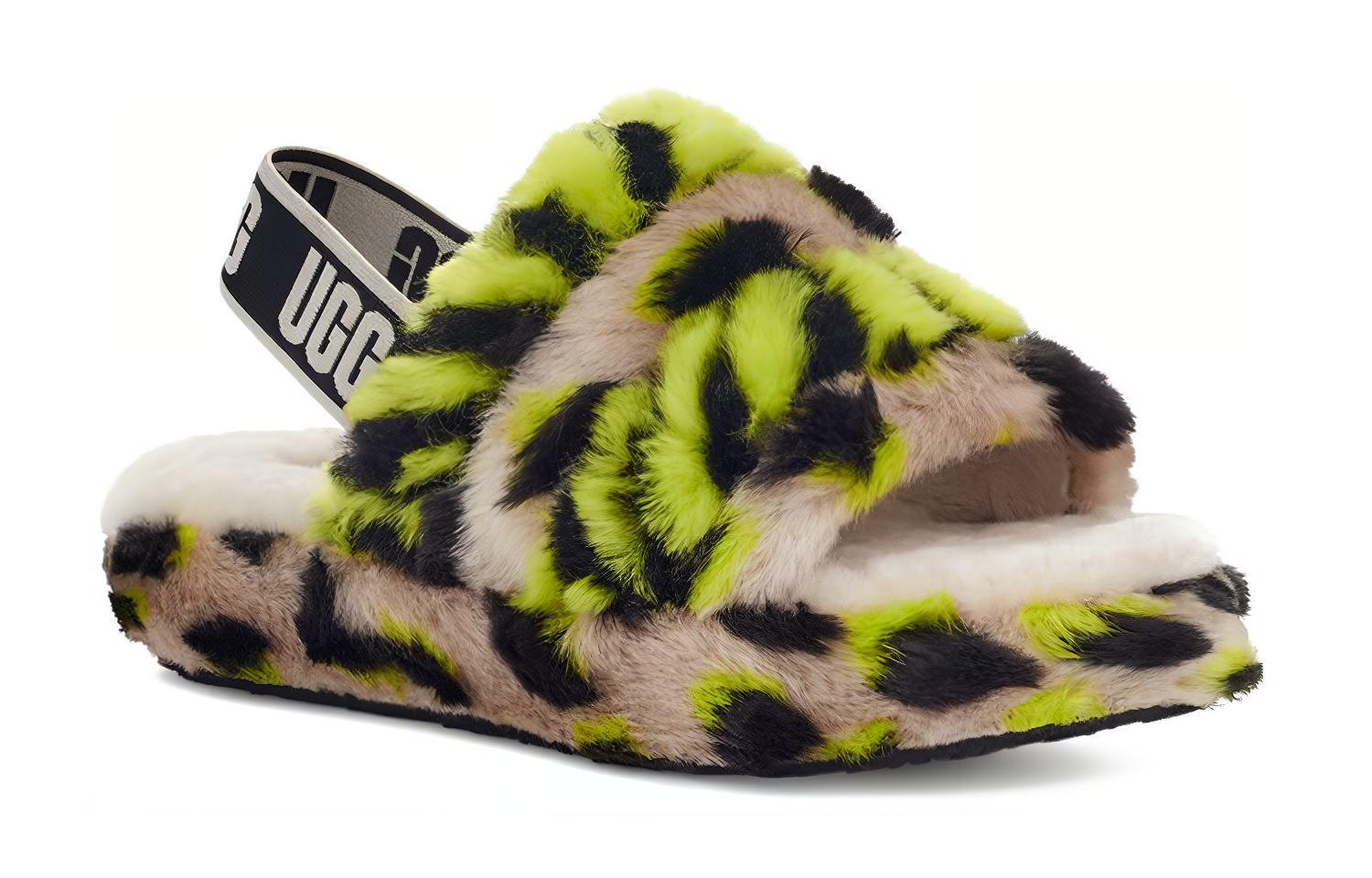 Lookbook (Youth) UGG Fluff Yeah Slide 'Green' 1124939K-KLM