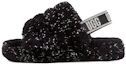 Buy (Youth) UGG Fluff Yeah Slide 'Metallic Black Sparkle' 1125380K-BLK