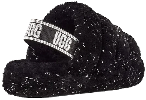 (Youth) UGG Fluff Yeah Slide 'Metallic Black Sparkle' 1125380K-BLK Lookbook (Youth) UGG Fluff Yeah Slide 'Metallic Black Sparkle' 1125380K-BLK