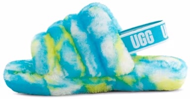 (Kids) UGG Fluff Yeah Slide 'Oasis Blue' 1123636K-OBSL (Kids) UGG Fluff Yeah Slide 'Oasis Blue' 1123636K-OBSL