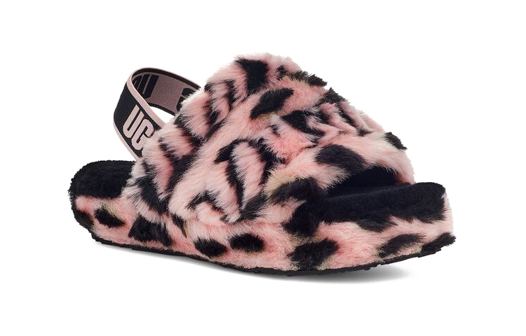 Lookbook (Youth) UGG Fluff Yeah Slide 'Pink Black' 1124939K-PSLP