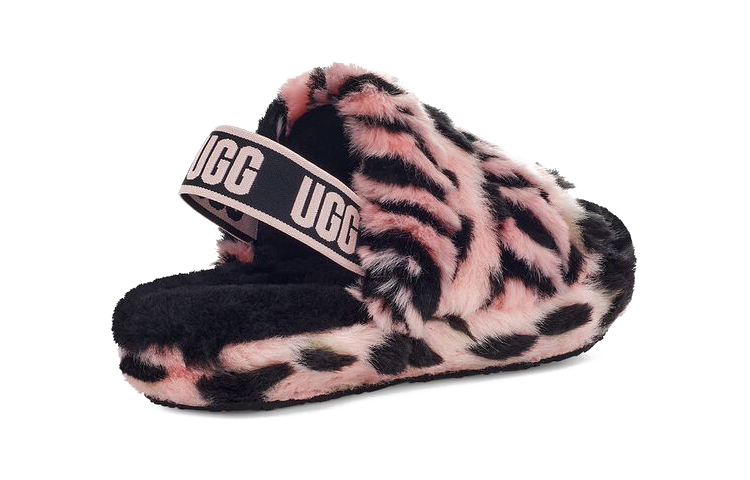 Shop (Youth) UGG Fluff Yeah Slide 'Pink Black' 1124939K-PSLP