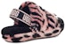 (JR) UGG Fluff Yeah Slide 'Pink Black' - Selipar Bulu Merah Jambu Hitam wanita 1124939K-PSLP