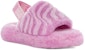 (JR) UGG Fluff Yeah Slide 'Pink Wave' untuk wanita 1124929K-WDF