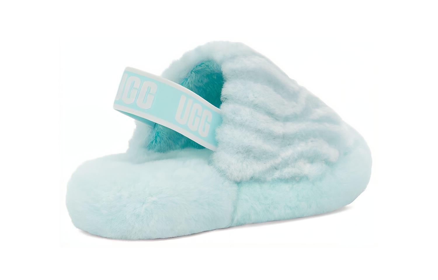 Shop (Youth) UGG Fluff Yeah Slide 'Sky Blue' 1124929K-SKY