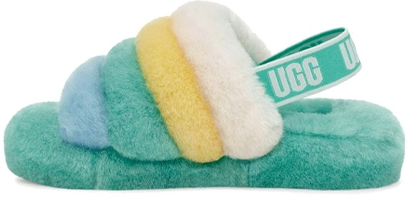 (JR) UGG Fluff Yeah Slide ''Blanc Jaune Vert'' 1116570K-TPMLT Buy (JR) UGG Fluff Yeah Slide ''Blanc Jaune Vert'' 1116570K-TPMLT