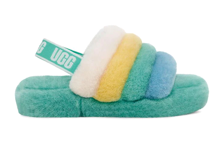 Order (JR) UGG Fluff Yeah Slide ''Blanc Jaune Vert'' 1116570K-TPMLT