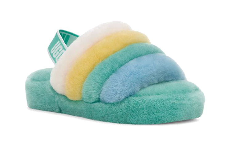 Lookbook (JR) UGG Fluff Yeah Slide ''Blanc Jaune Vert'' 1116570K-TPMLT