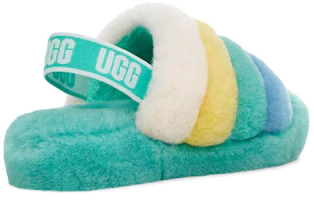 Purchase (JR) UGG Fluff Yeah Slide ''Blanc Jaune Vert'' 1116570K-TPMLT