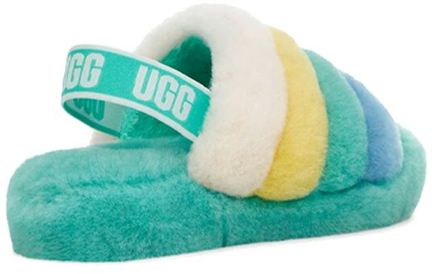 (JR) UGG Fluff Yeah Slide ''Blanc Jaune Vert'' 1116570K-TPMLT Purchase (JR) UGG Fluff Yeah Slide ''Blanc Jaune Vert'' 1116570K-TPMLT