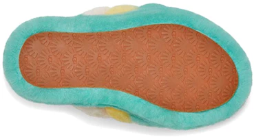 Details for (JR) UGG Fluff Yeah Slide ''Blanc Jaune Vert'' 1116570K-TPMLT