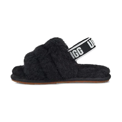 (TD) UGG Fluff Yeah Slide 'Black'
