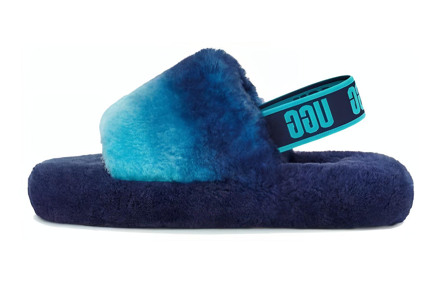 (Youth) UGG Fluff Yeah Slide Blue Combo Gradient 1120772K-BCB