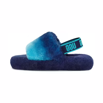 (Youth) UGG Fluff Yeah Slide Blue Combo Gradient