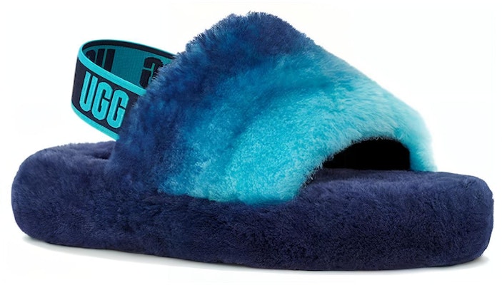 (Youth) UGG Fluff Yeah Slide Blue Combo Gradient 1120772K-BCB Lookbook (Youth) UGG Fluff Yeah Slide Blue Combo Gradient 1120772K-BCB