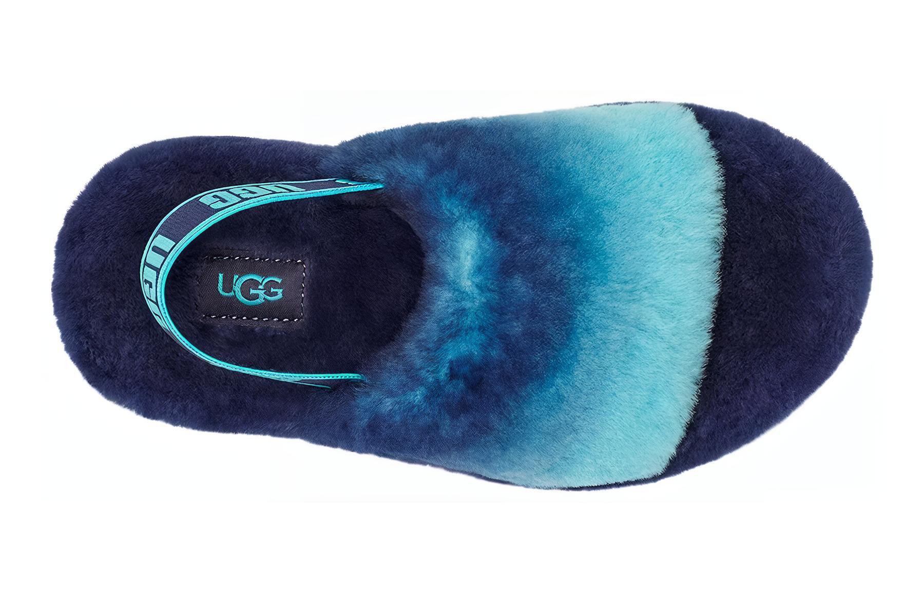 Shop (JR) UGG Fluff Yeah 斜纹蓝色渐变拖鞋 1120772K-BCB