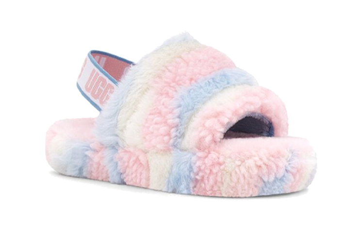 Lookbook (JR) UGG Fluff Yeah Slide 加州骄傲条纹拖鞋 1120114K-PSTR