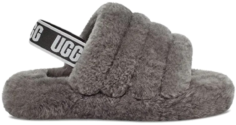 (青少年款)UGG Fluff Yeah 軟毛拖鞋 炭灰色 1098494K-CHRC Order (青少年款)UGG Fluff Yeah 軟毛拖鞋 炭灰色 1098494K-CHRC