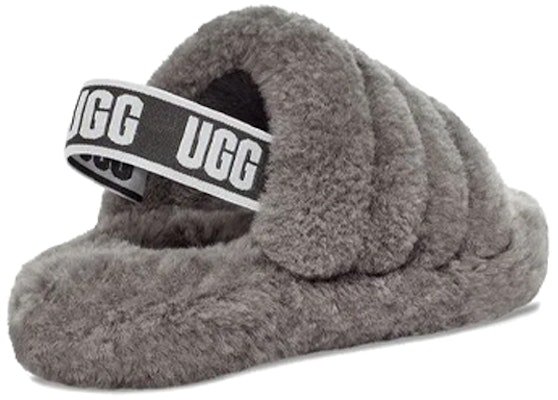 (青少年款)UGG Fluff Yeah 軟毛拖鞋 炭灰色 1098494K-CHRC Purchase (青少年款)UGG Fluff Yeah 軟毛拖鞋 炭灰色 1098494K-CHRC
