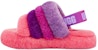 (JR) UGG Fluff Yeah Slide Merah Jambu Ungu Pelangi 1120075K-PPRB