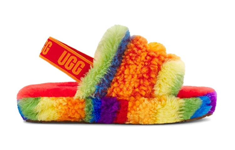 Order (JR) UGG Fluff Yeah Slide a Righe Arcobaleno 1119840K-RSTR