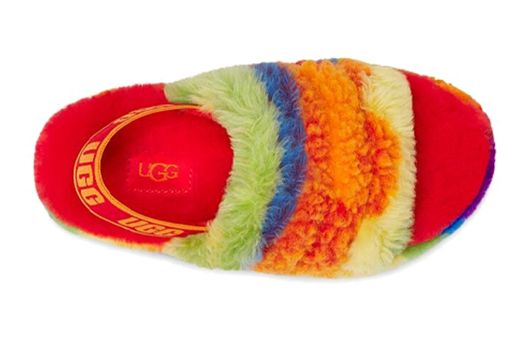 Shop (JR) UGG Fluff Yeah Slide a Righe Arcobaleno 1119840K-RSTR