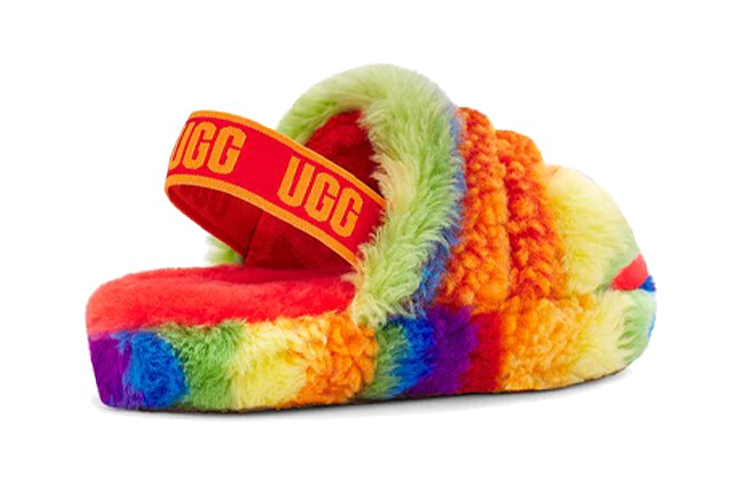 Purchase (JR) UGG Fluff Yeah Slide a Righe Arcobaleno 1119840K-RSTR
