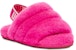 (JR) UGG Fluff Yeah Slide Rock Rose - Sandal Bulu Merah Jambu 1098579T-RCR