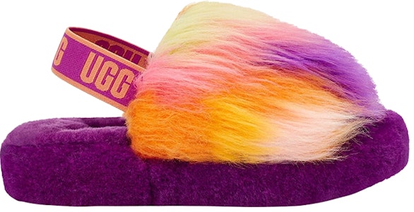 UGG Fluff Yeah 滑鞋 毛茸茸 居家休閒 時尚拖鞋 大童版 紫色 Order UGG Fluff Yeah 滑鞋 毛茸茸 居家休閒 時尚拖鞋 大童版 紫色