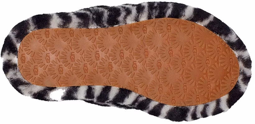 (JR) UGG Fluff Yeah 斑马图案拖鞋 1116156K-BWHT Details for (JR) UGG Fluff Yeah 斑马图案拖鞋 1116156K-BWHT