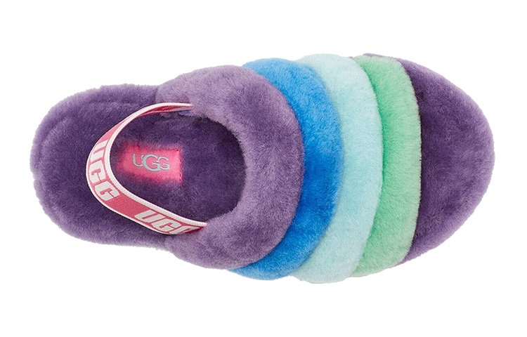 (Youth) UGG Fluff Yeah Slides 'Purple Rainbow' 圖 4