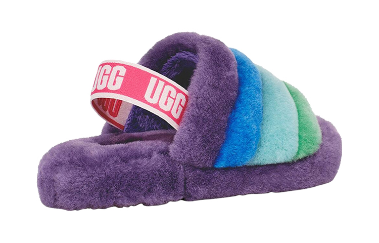 (Youth) UGG Fluff Yeah Slides 'Purple Rainbow' 圖 5