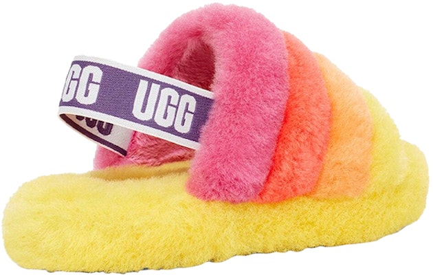 (Youth) UGG Fluff Yeah Slide 'Yellow Rainbow' 1116157K-YRNB Purchase (Youth) UGG Fluff Yeah Slide 'Yellow Rainbow' 1116157K-YRNB