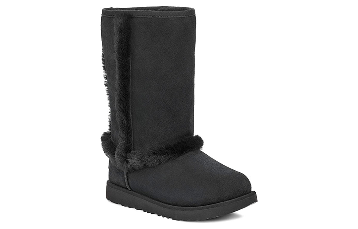 Lookbook (Youth) UGG Hadley II Tall (Big Kid) 'Black' 1106835K-BLK