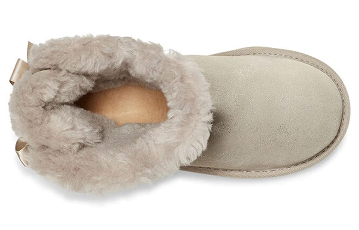 Purchase (Youth) UGG Mini Bailey Bow II Shimmer 'Grey Big Kid' 1116173K-GOA
