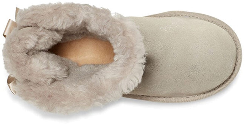 (Youth) UGG Mini Bailey Bow II Shimmer 'Grey Big Kid' 1116173K-GOA Purchase (Youth) UGG Mini Bailey Bow II Shimmer 'Grey Big Kid' 1116173K-GOA