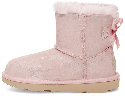 (Youth) UGG Mini Bailey Bow II Shimmer Snow Boots 'Pink' 1116173K-PCD Buy (Youth) UGG Mini Bailey Bow II Shimmer Snow Boots 'Pink' 1116173K-PCD