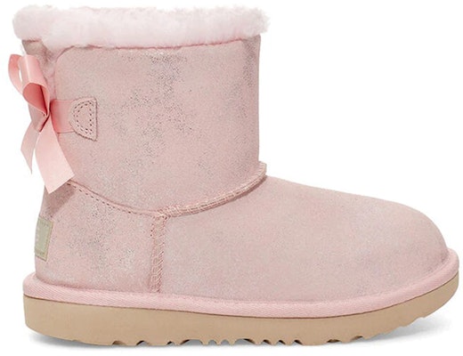 (Youth) UGG Mini Bailey Bow II Shimmer Snow Boots 'Pink' 1116173K-PCD Order (Youth) UGG Mini Bailey Bow II Shimmer Snow Boots 'Pink' 1116173K-PCD