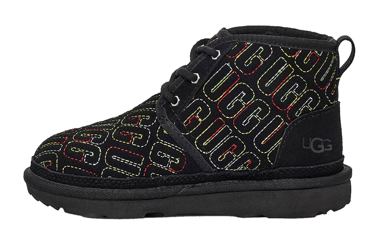 (Youth) UGG Neumel 2 Boot 'Graphic Stitch - Black' 1116170K-BLK