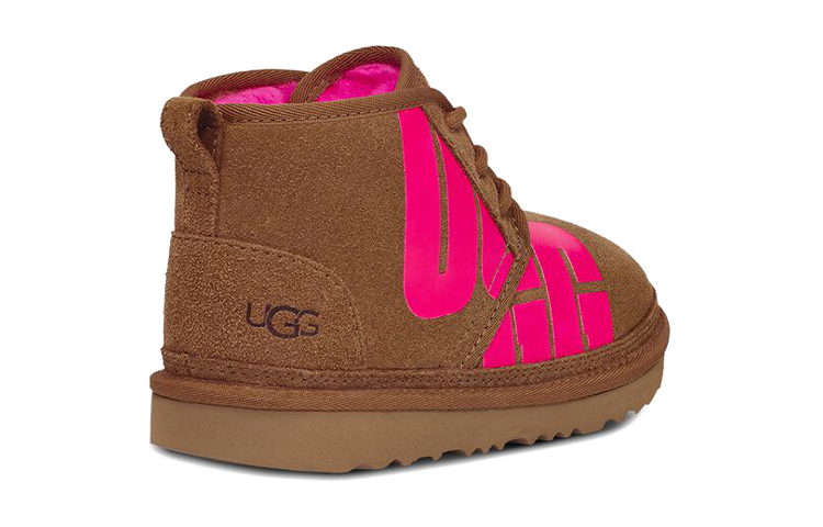 Shop (Youth) UGG Neumel 'Chopped Comfort Warm High-Top Chestnut' 1129054K-CTPNK