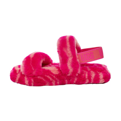 (Youth) UGG Oh Yes 'Zebra Rose Red with Faux Fur'