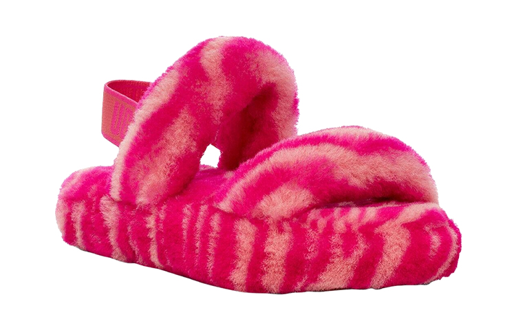 (Youth) UGG Oh Yes 'Zebra Rose Red with Faux Fur' 圖 3