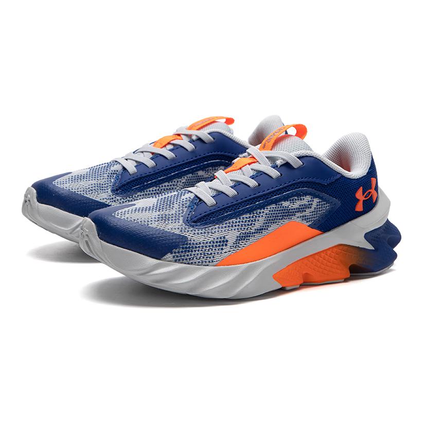 Order (JR) Under Armour BPS Scramjet 4 ''Bleu Orange Gris'' 3024209-404
