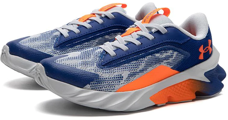 (JR) Under Armour BPS Scramjet 4 ''Bleu Orange Gris'' 3024209-404 Order (JR) Under Armour BPS Scramjet 4 ''Bleu Orange Gris'' 3024209-404